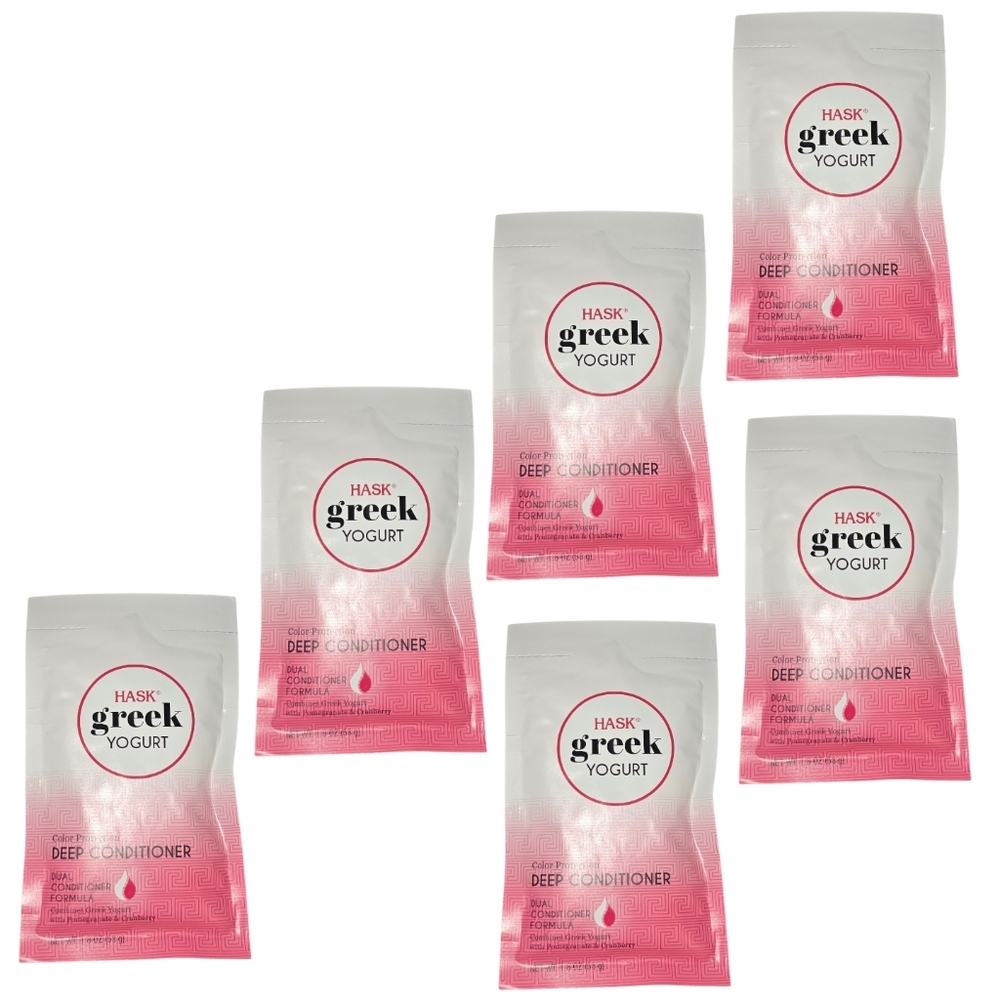 6X Hask Greek Yogurt Color Care Cranberry Pomegranate Deep Conditioner 1.75 Oz